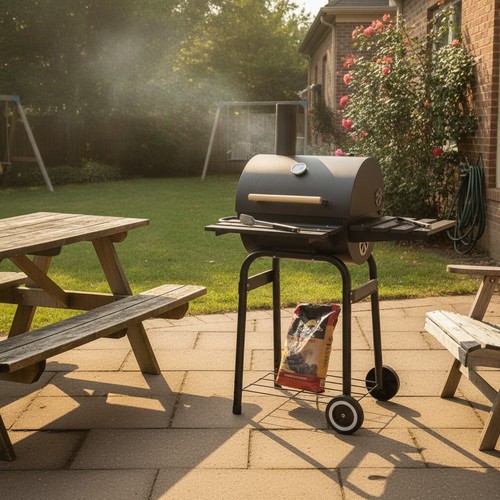 Barbecue carbone grill - barbecue, a
